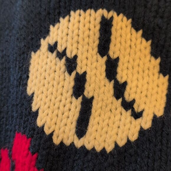 Vintage handmade knit baseball theme‎ sweater size 3 Toddler - Picture 3 of 5